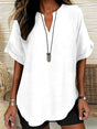 Notched Neck Blouse for Women