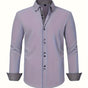 Contrast Cuff Stretch Shirt for Men