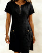 Cotton Linen A-Line Dress for Women