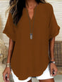 Notched Neck Blouse for Women