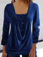 Sequin Draped Two-Piece Top for Women
