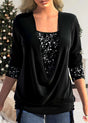 Sequin Draped Two-Piece Top for Women