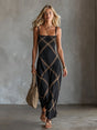 Square Neck A-Line Maxi Dress for Women