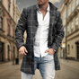 Classic Button Front Coat for Men