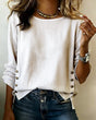 Button Detail Long Sleeve Top for Women