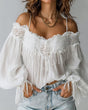 Off-Shoulder Lace Blouse for Women