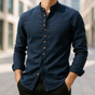 Relaxed Linen Cotton Shirt for Men