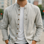 Relaxed Linen Cotton Shirt for Men