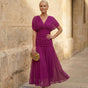 Flowing Pleated Dress for Women