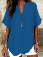 Notched Neck Blouse for Women
