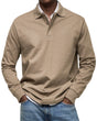 Refined Long-Sleeved Polo for Men