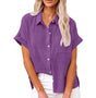 Women's Short-Sleeve Flowing Blouse