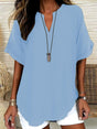 Notched Neck Blouse for Women