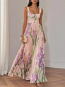 Floral Square-Neck Maxi Dress