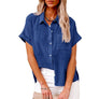 Women's Short-Sleeve Flowing Blouse
