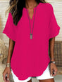Notched Neck Blouse for Women