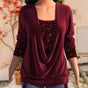 Sequin Draped Two-Piece Top for Women