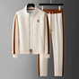 Striped Textured Tracksuit for Men
