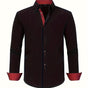 Contrast Cuff Stretch Shirt for Men