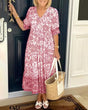 Floral V-Neck Maxi Dress for Women