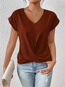 Women's Fitted Elegant V-Neck T-Shirt