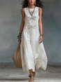 Sleeveless Linen Blend Maxi Dress for Women