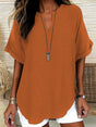 Notched Neck Blouse for Women