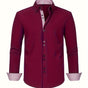 Contrast Cuff Stretch Shirt for Men