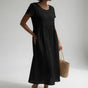 Empire Waist Cotton Midi Dress for Women