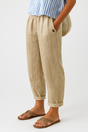 Linen Blend Loose Fit Trousers for Women