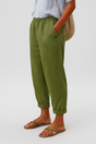 Linen Blend Loose Fit Trousers for Women