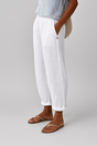 Linen Blend Loose Fit Trousers for Women