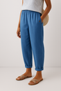 Linen Blend Loose Fit Trousers for Women