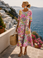 Elegant Midi Floral Dress for Women