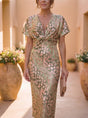 Women's Elegant Wrap Midi Dress