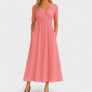 Graceful Wrap Waist Maxi Dress