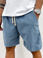 Textured Corduroy Shorts for Men