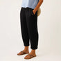 Linen Blend Loose Fit Trousers for Women