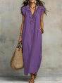 Flowy Linen Cotton Dress for Women