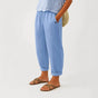 Linen Blend Loose Fit Trousers for Women