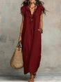 Flowy Linen Cotton Dress for Women