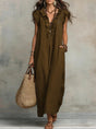 Flowy Linen Cotton Dress for Women