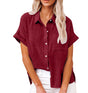 Women's Short-Sleeve Flowing Blouse
