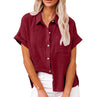 Women's Short-Sleeve Flowing Blouse