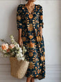 Floral Linen Midi Dress for Women