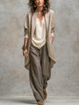 Draped Three-Piece Set for Women