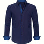 Contrast Cuff Stretch Shirt for Men