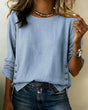 Button Detail Long Sleeve Top for Women
