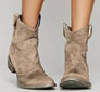 Western Suede Ankle Boots for Women