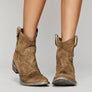 Western Suede Ankle Boots for Women